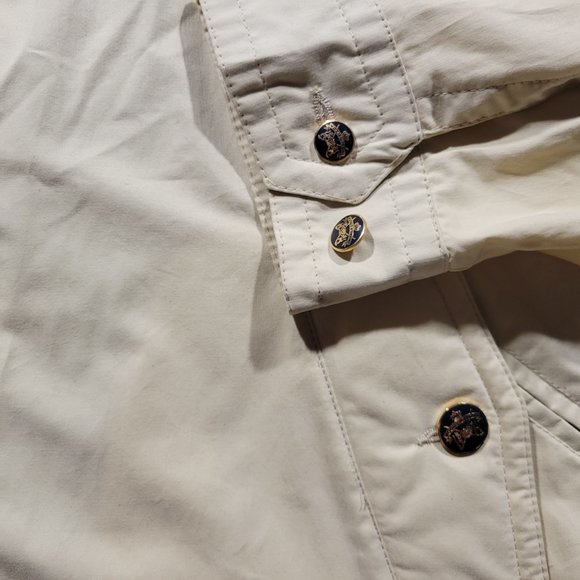 Woods & Irons Royal Golf Course Jacket Beige Mens Size L Rare Logo Button - Picture 5 of 15